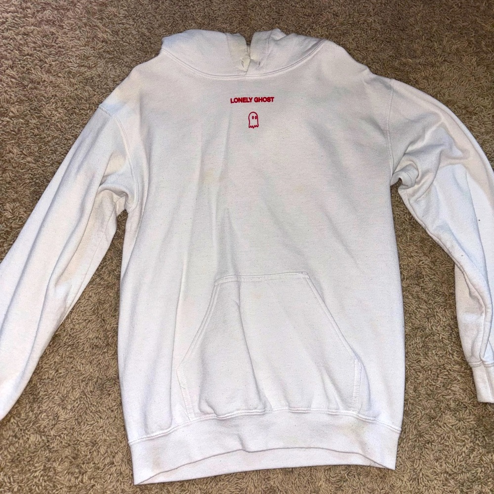 LONELY GHOST VINTAGE TEXT ME WHEN YOU GET HOME SWEATSHIRT WHITE